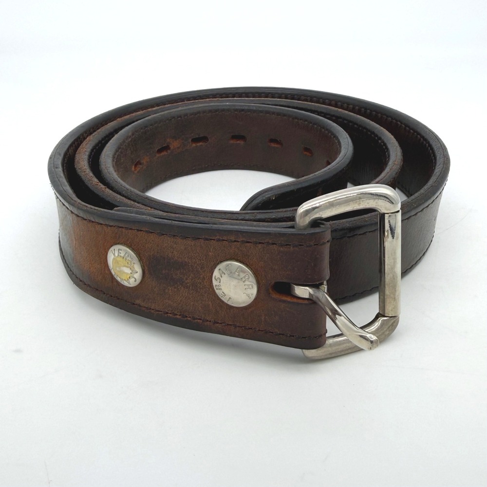 Versacarry Leather Gun Belt Mens Size 44 Brown Concealed Carry CCW Heavy Duty